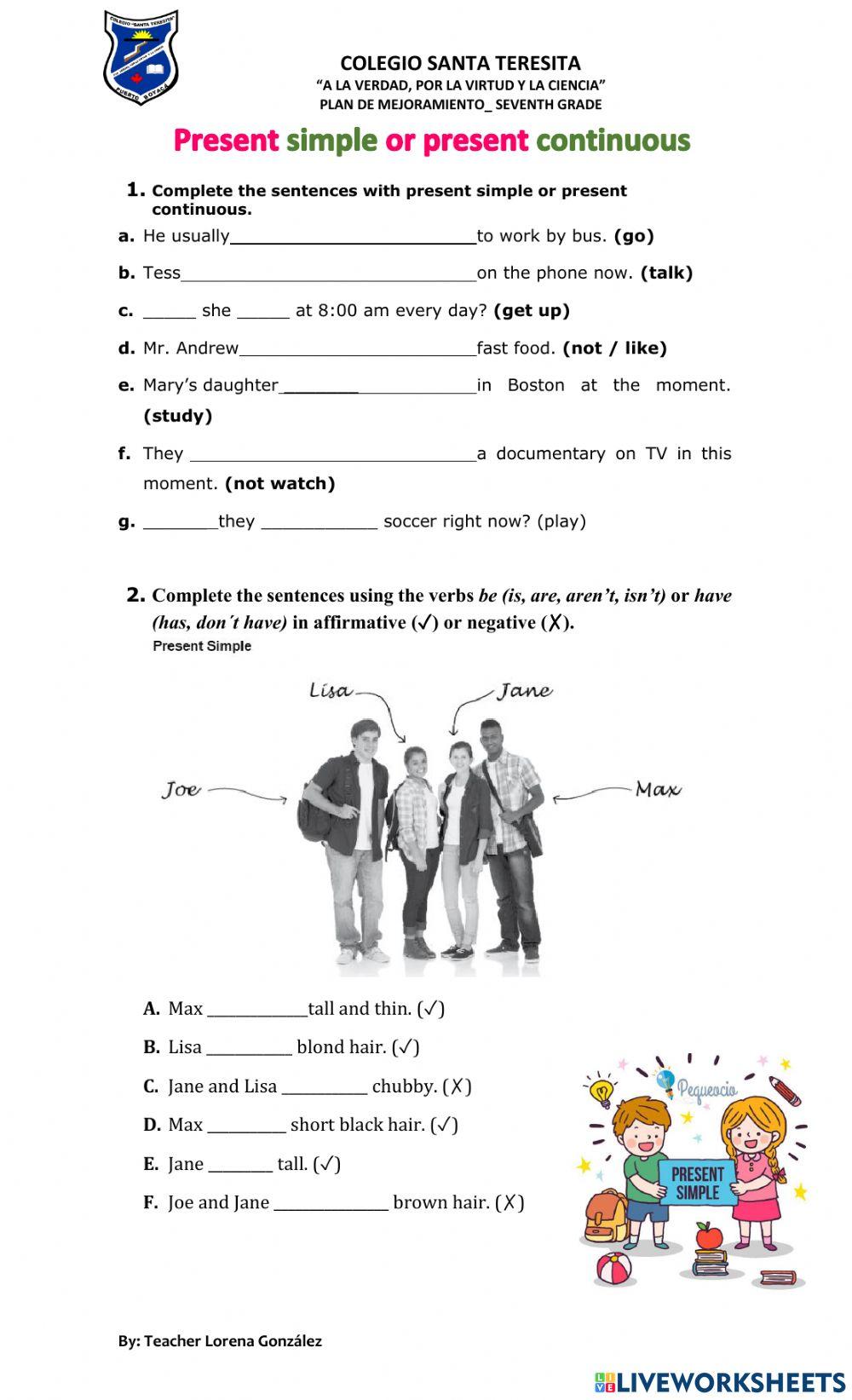 Plan de mejoramiento-seventh grade