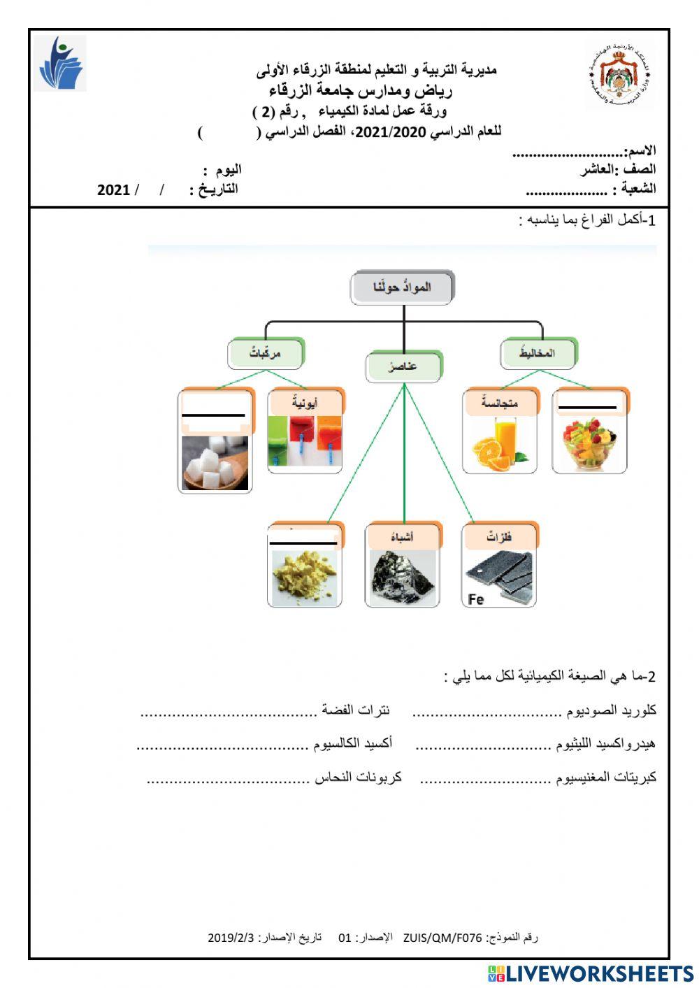 المركبات الكيميائية