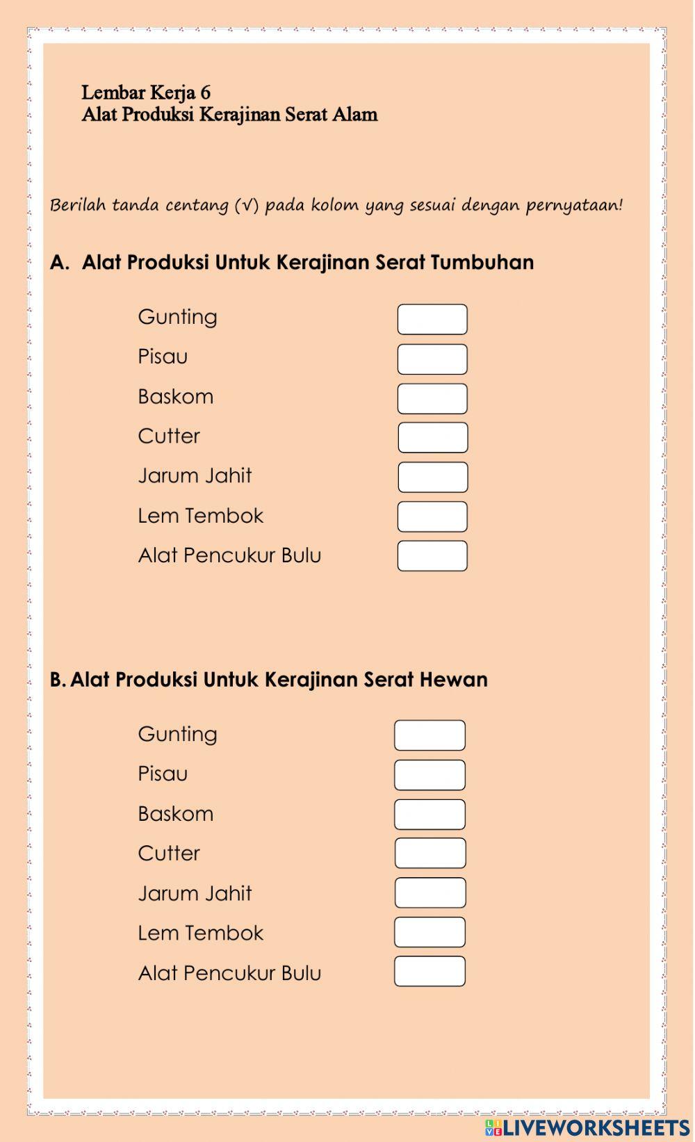 LKPD Bahan Serat Alam