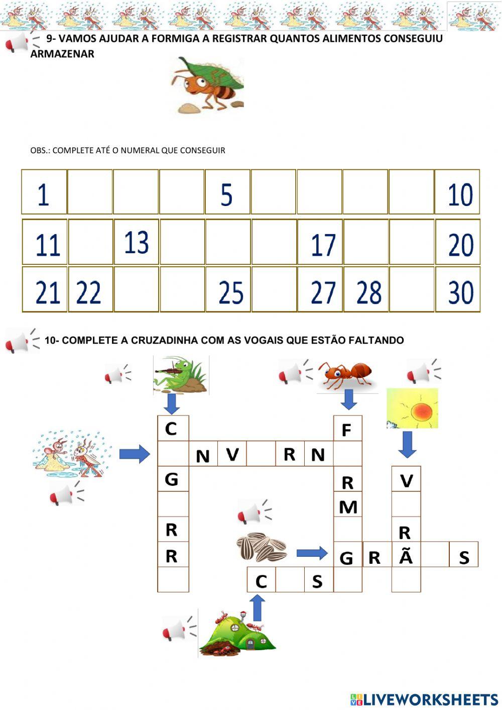 A cigarra e a  formiga