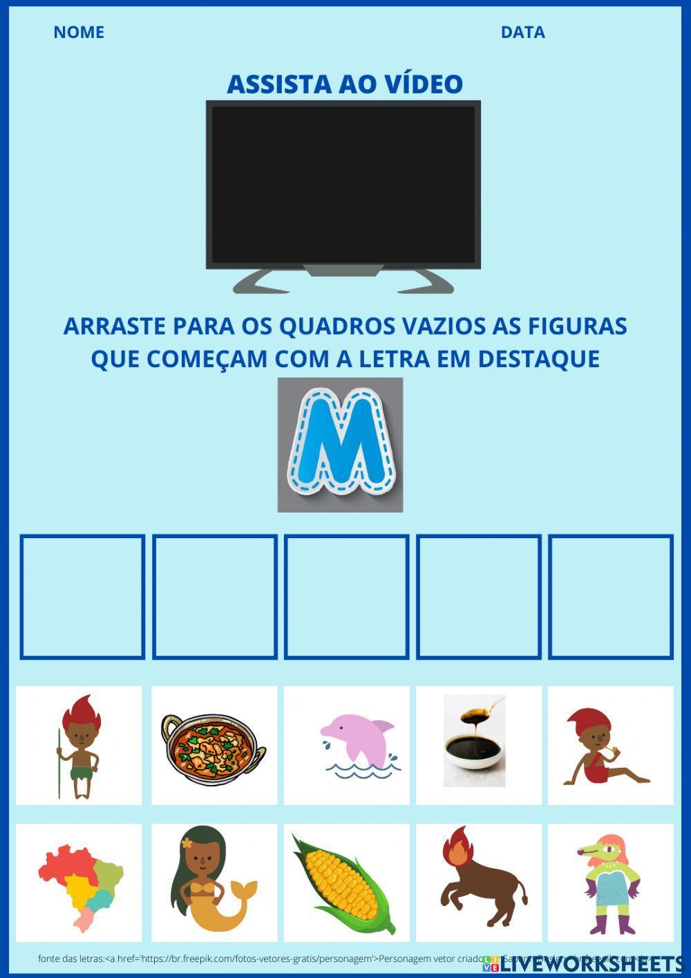 Letra M - Método fônico