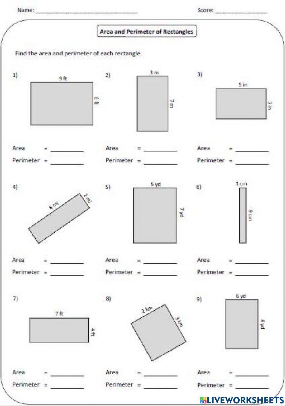 Äreas y Perímetros