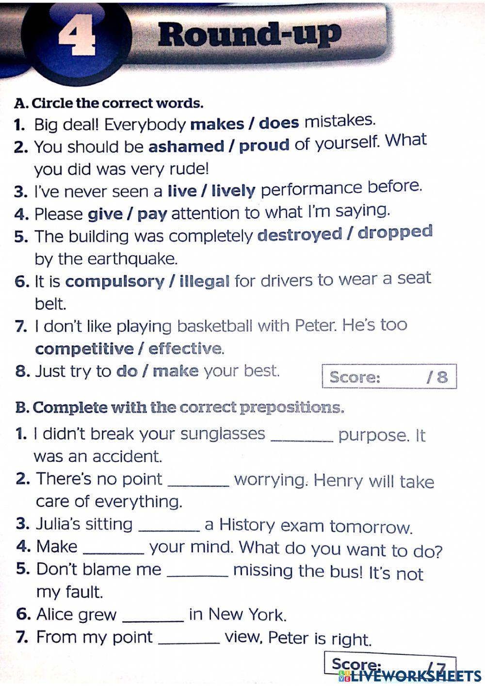 FULL BLAST UNIT 4: ROUND-UP (PAGE 66)