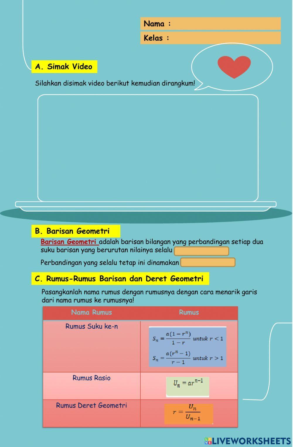 Lkpd barisan dan deret geometri