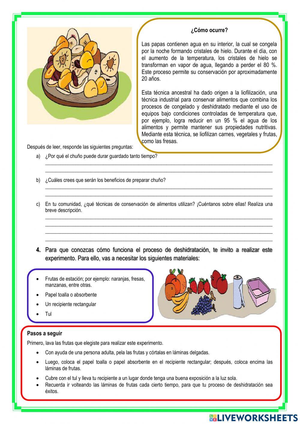 Aprovechamos los fenómenos naturales en la conservación de alimentos