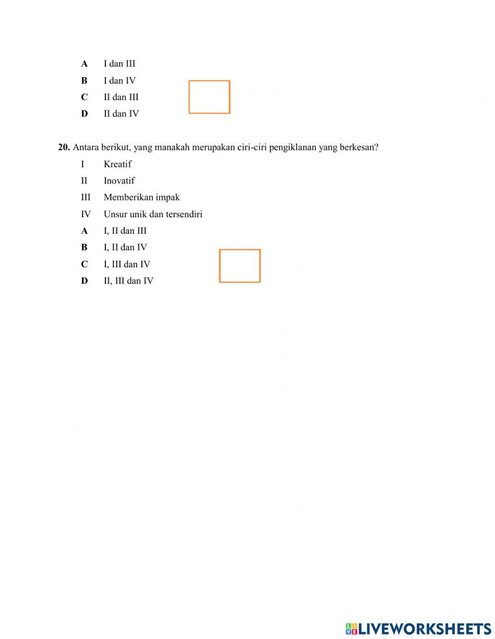 SOALAN OBJEKTIF REKA BENTUK DALAM PERNIAGAAN