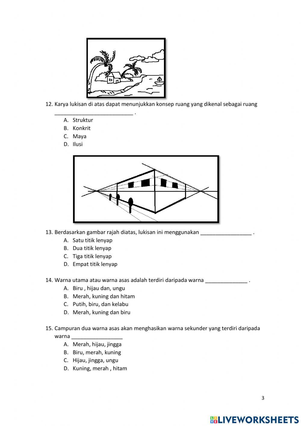 Uji minda seni ting 1