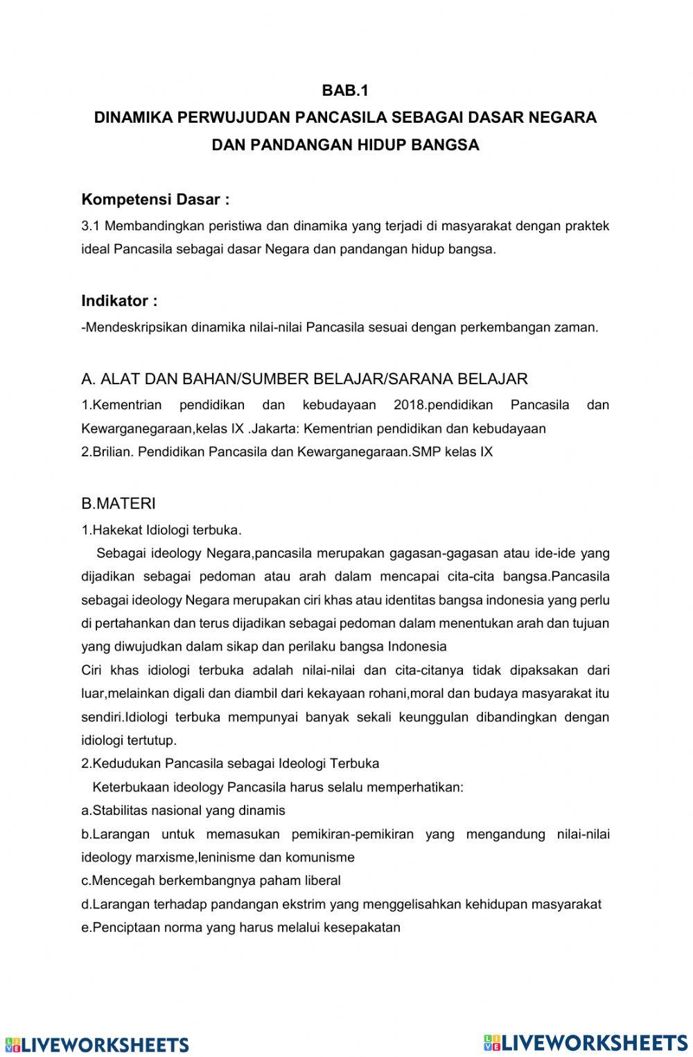 Pertemuan 3 PPKn Kelas 9