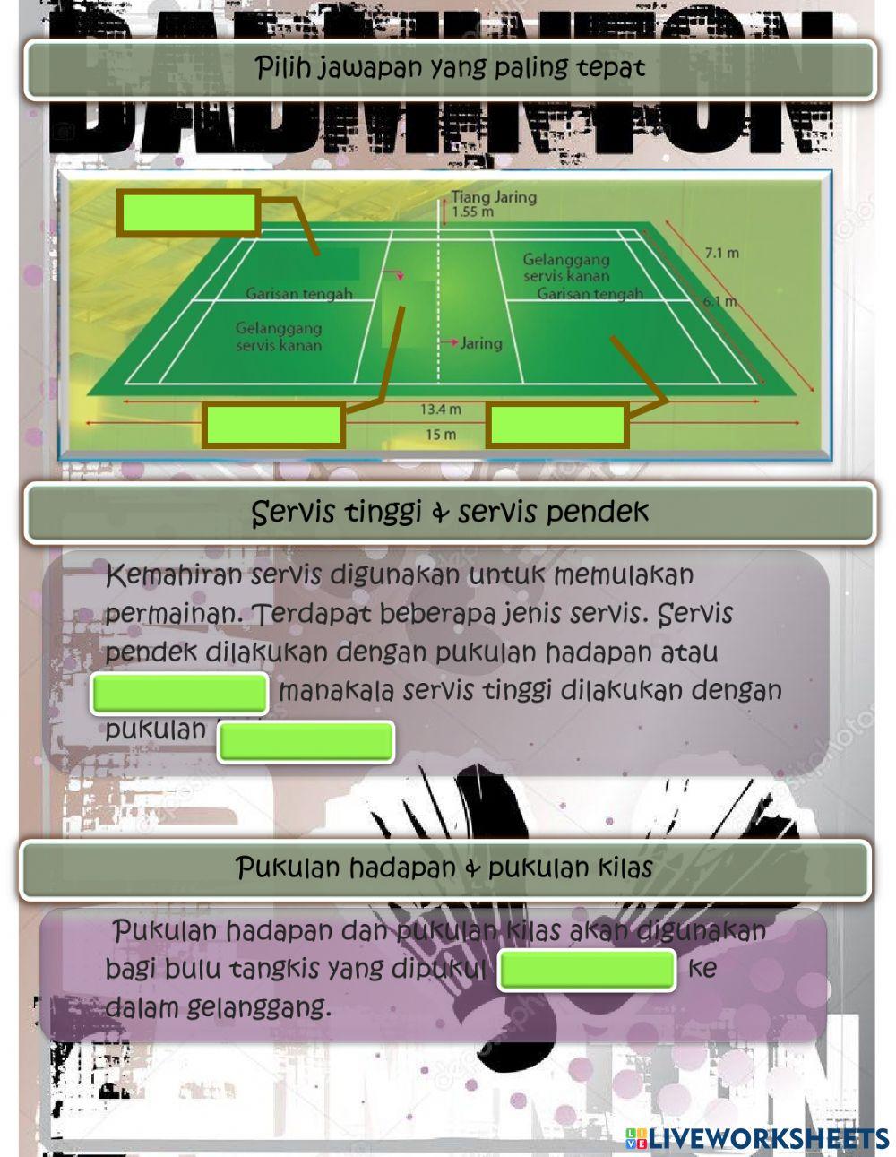 Permainan Kategori Jaring Tingkatan 1: Badminton