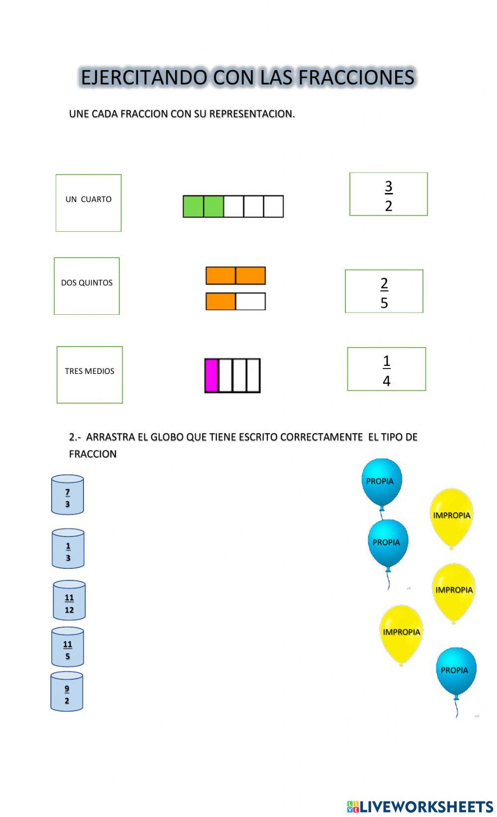 GUIA EVALUADA QUINTO FRACCIONES
