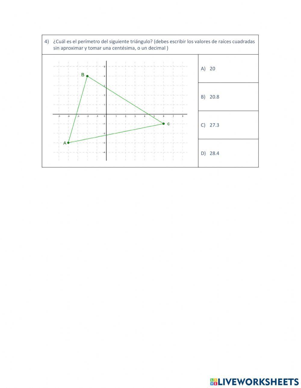 Distancia entre dos puntos