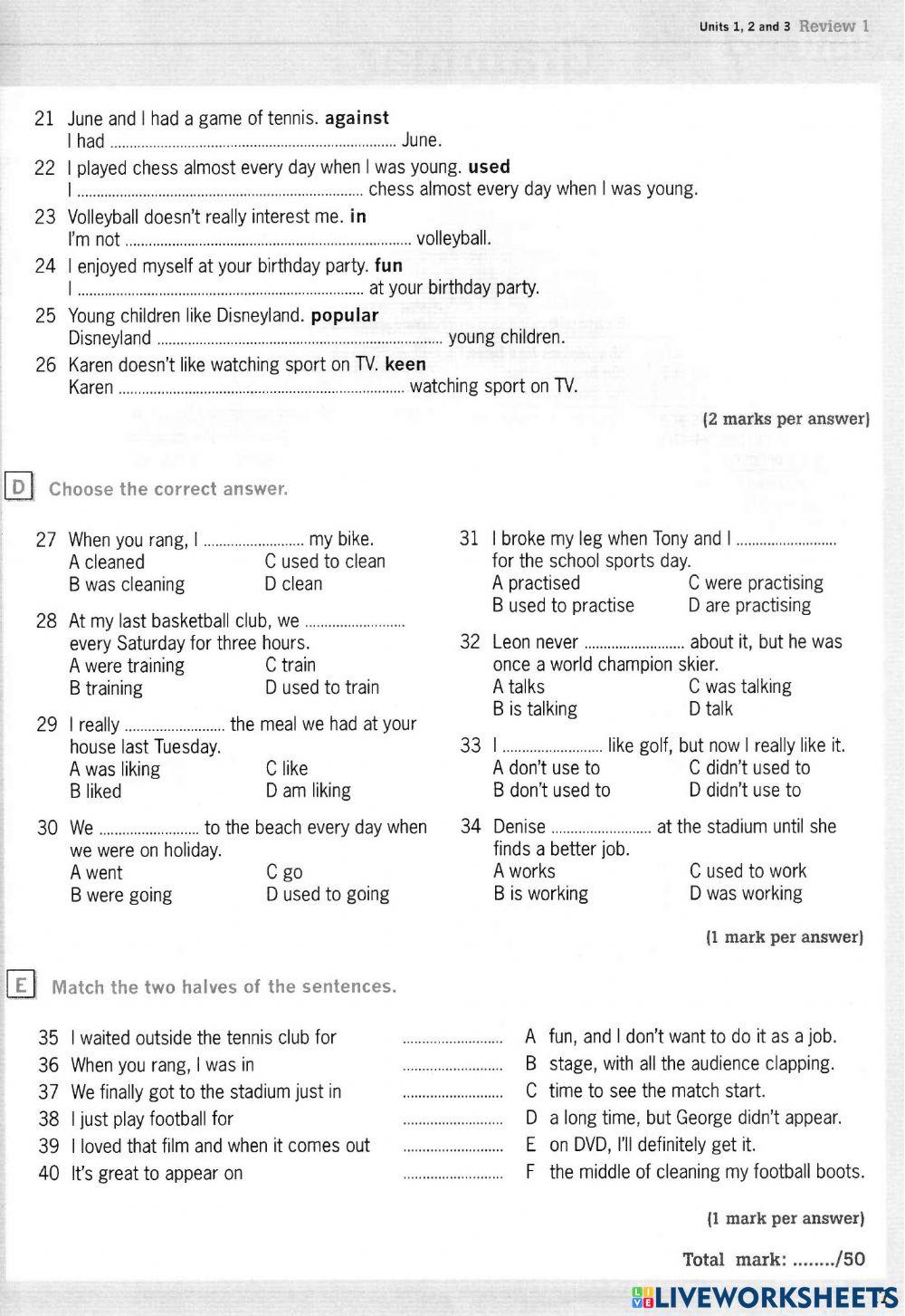 Des.Review 1 (Unit 1,2,3)