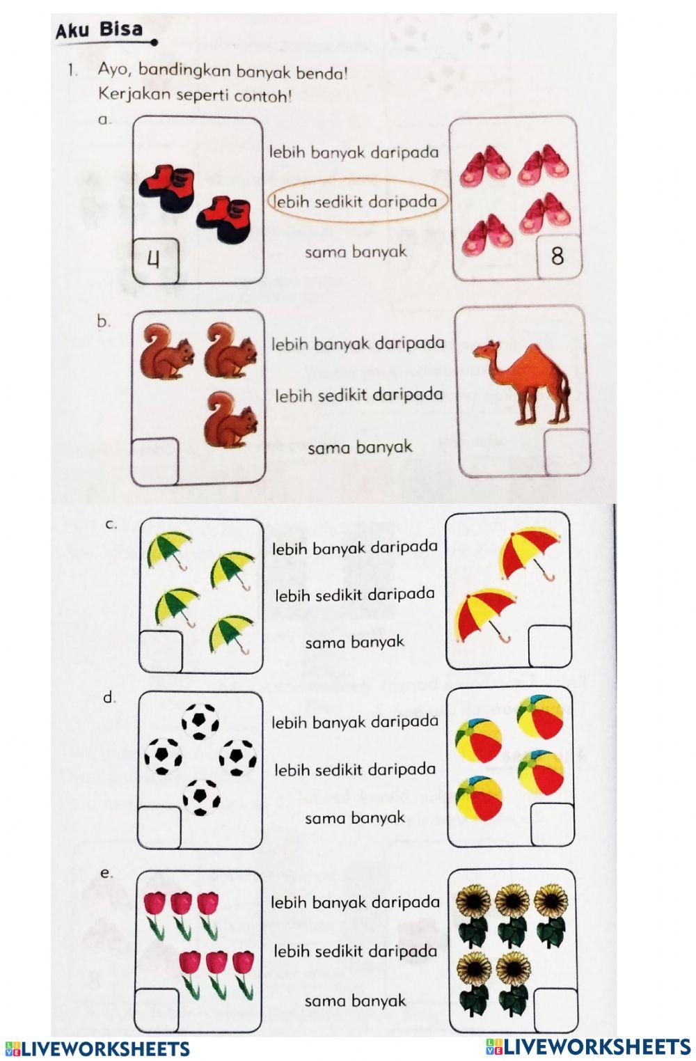 Membandingkan bilangan