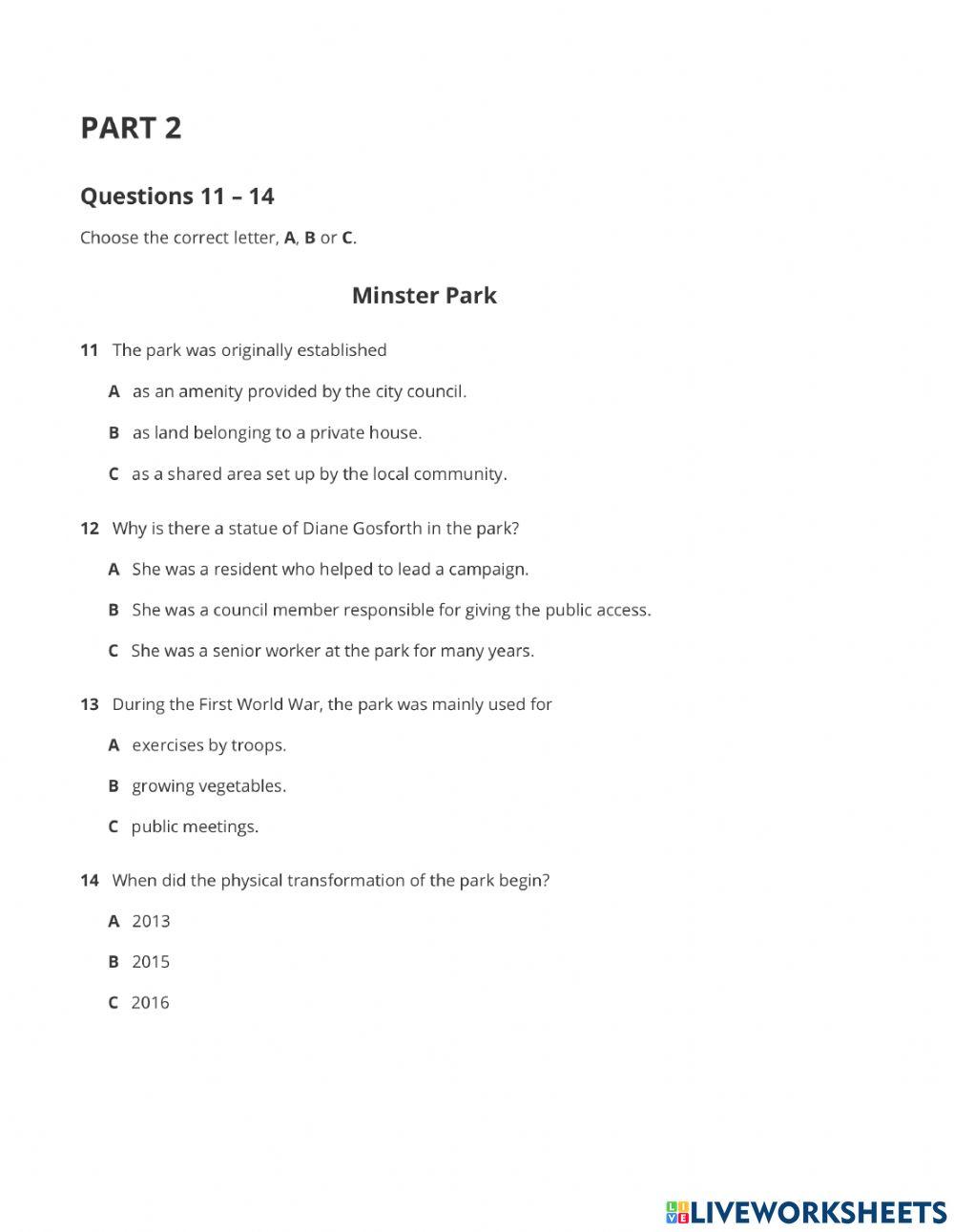 IELTS Listening Practice 1