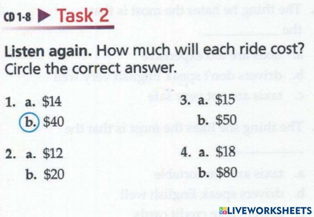 Unit 2 - Listening 2 Task 2