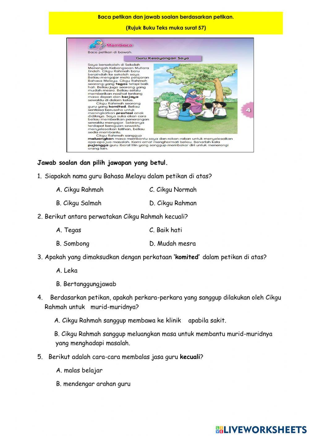 BMK TINGKATAN 1 - Cikgu Aryana