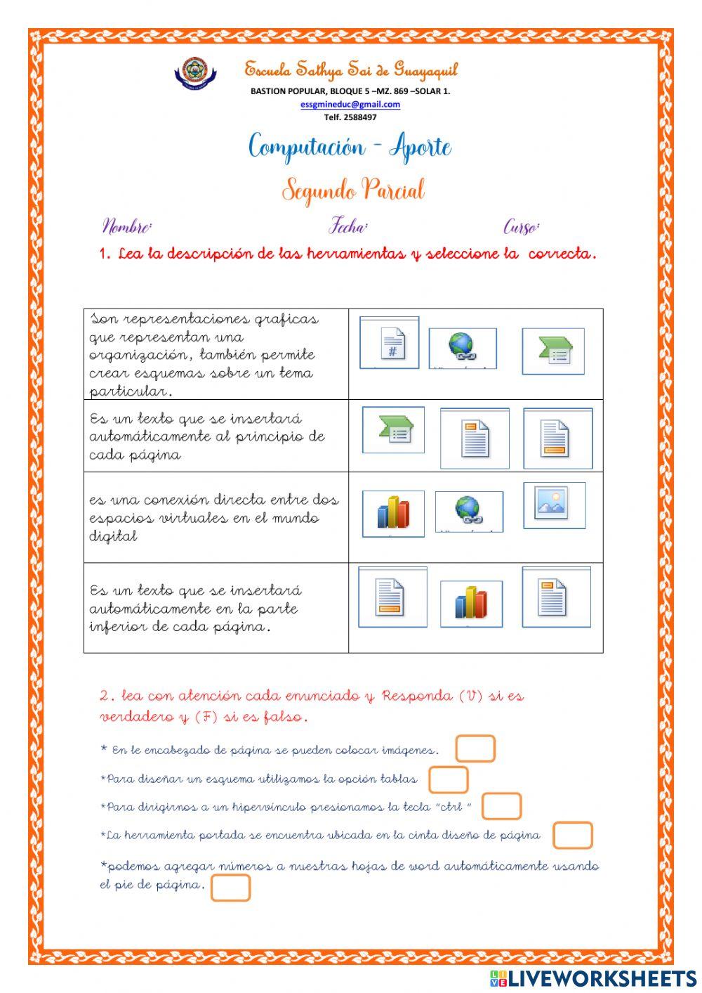 Evaluacion de computacion