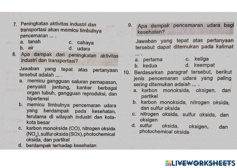 Menemukan informasi bacaan dengan kata tanya