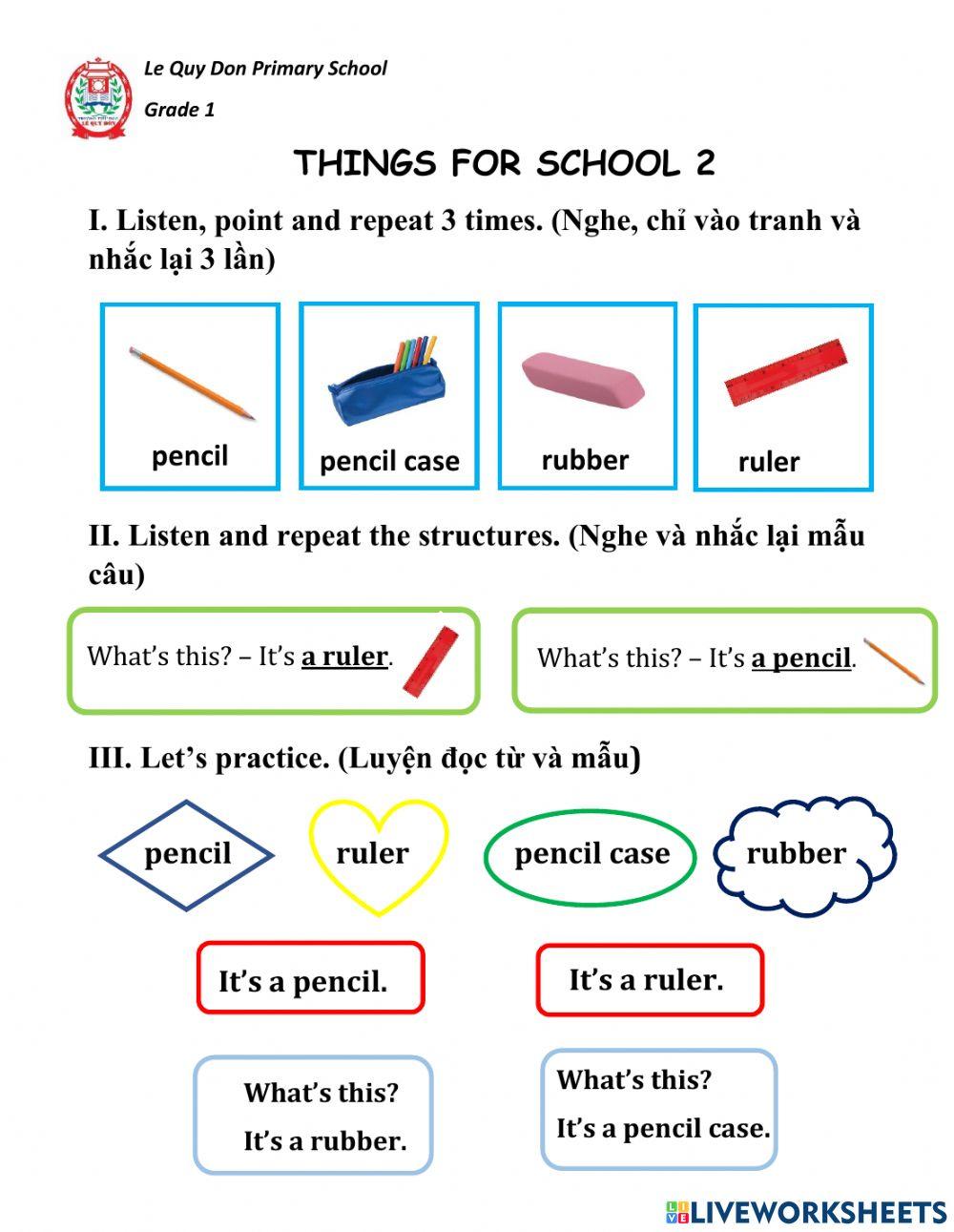 Things for school 2