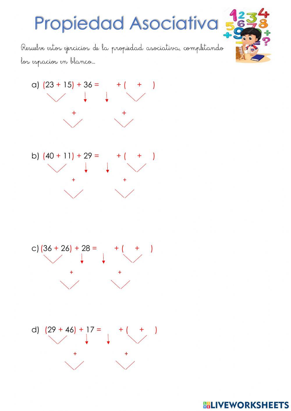 Propiedad Asociativa hasta el 99
