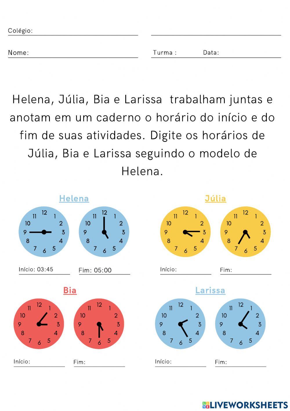 Atividade de Matemática