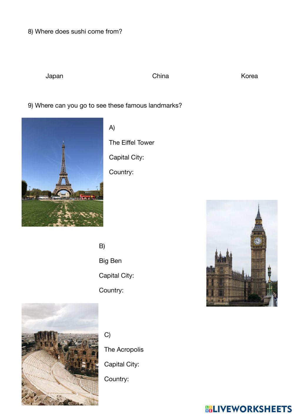 Geography Pop Quiz