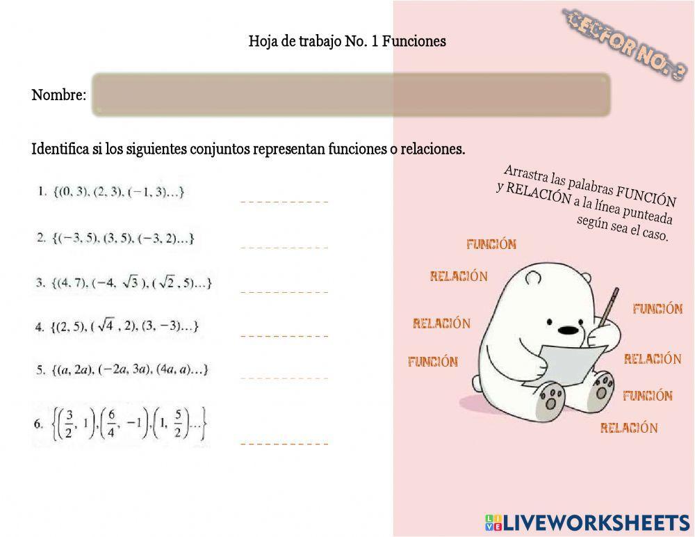 Relaciones y funciones