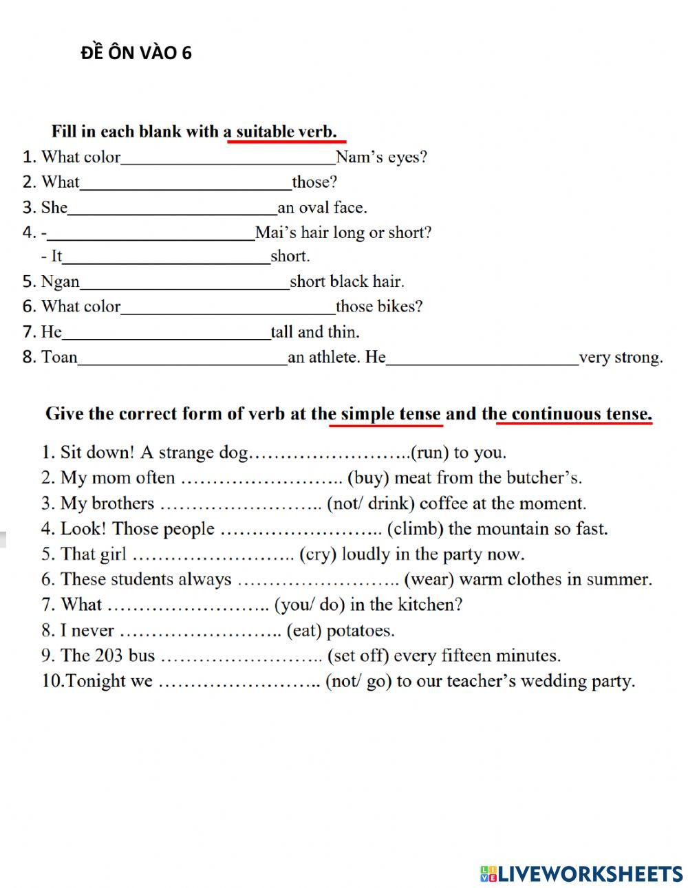 Class 5-6 - đề ôn 1