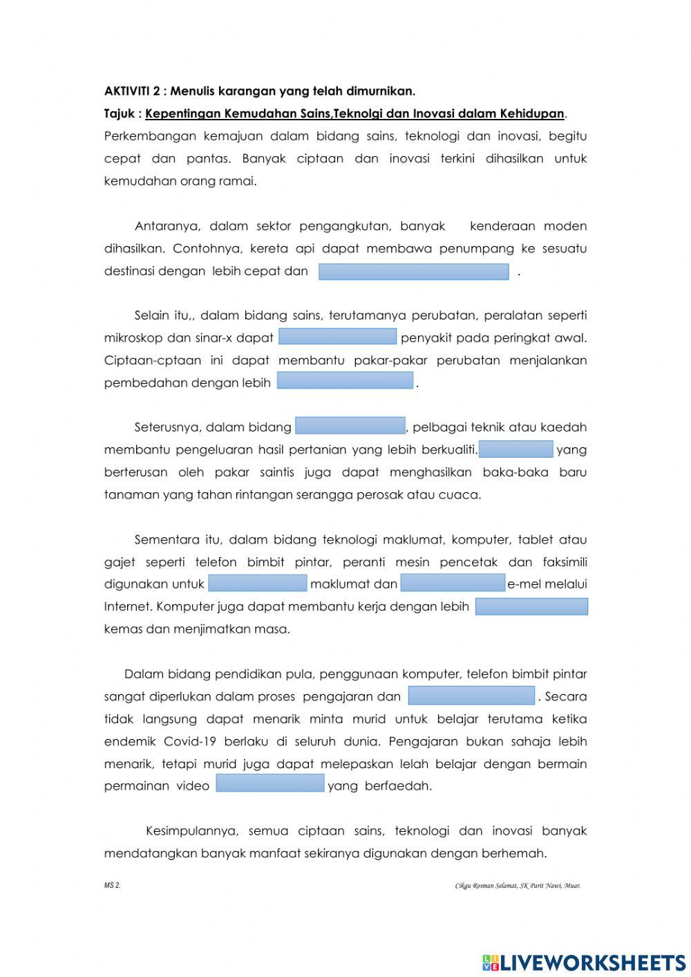 Sains,Teknologi dan Inovasi