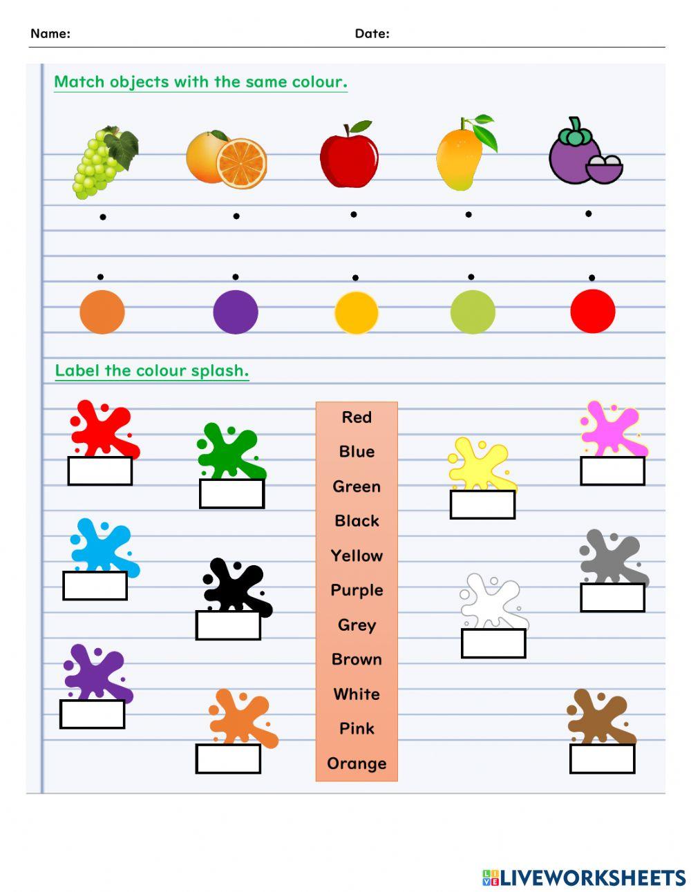 Pre Numbers : Colours