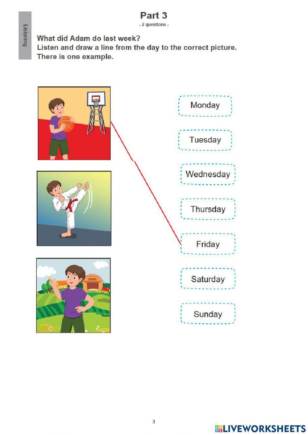 Listening Test ISS4- Theme 1- school