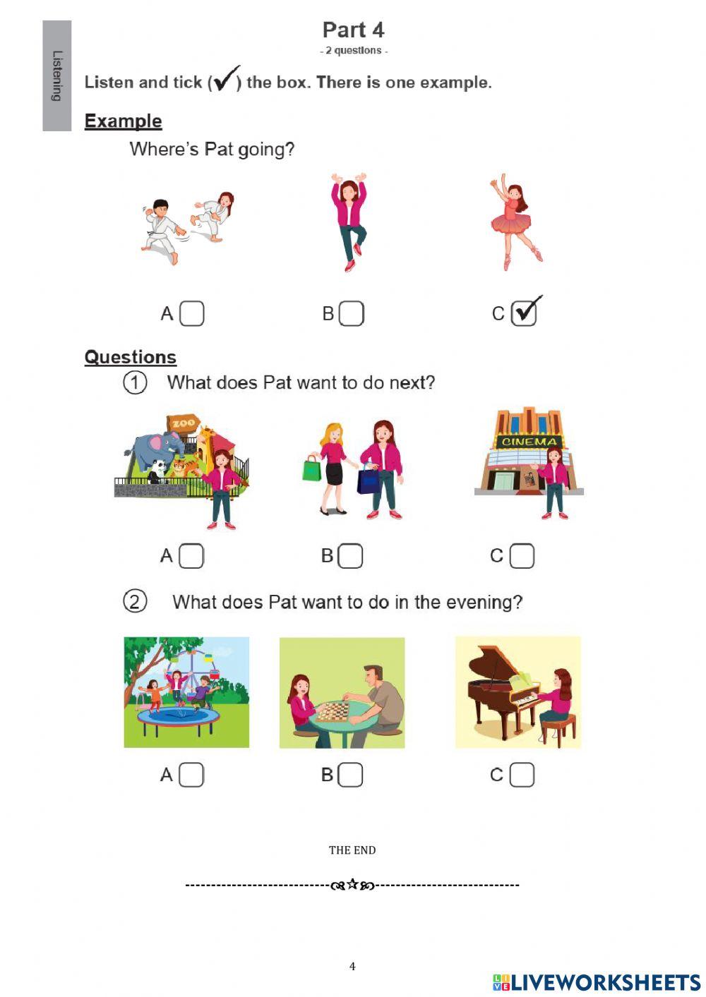 Listening Test ISS4- Theme 1- school