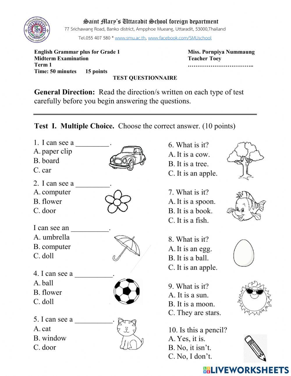 mid term test Smart Eng G.1