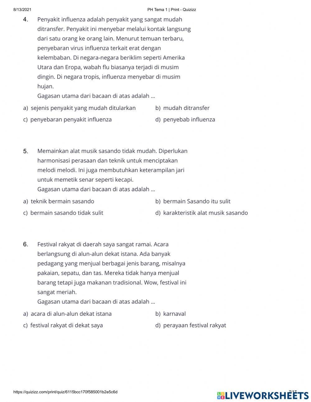 Remedial Bahasa Indonesia PH Tema 1