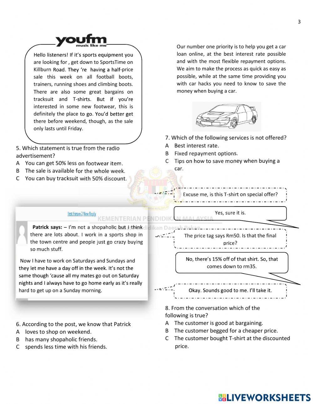 PKA 1.0 Reading Part 1 - Part 4