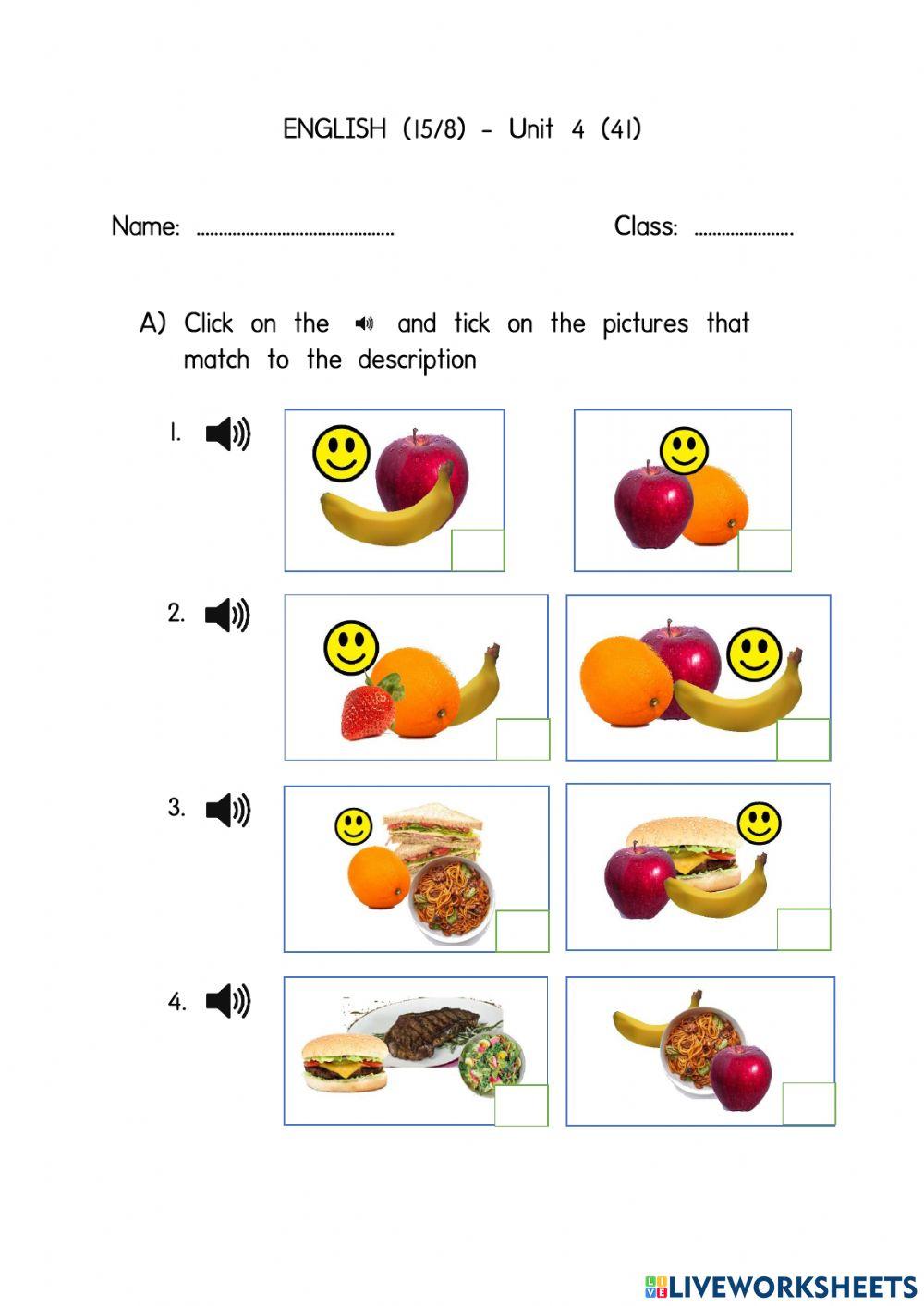 Food and Health (Listening)