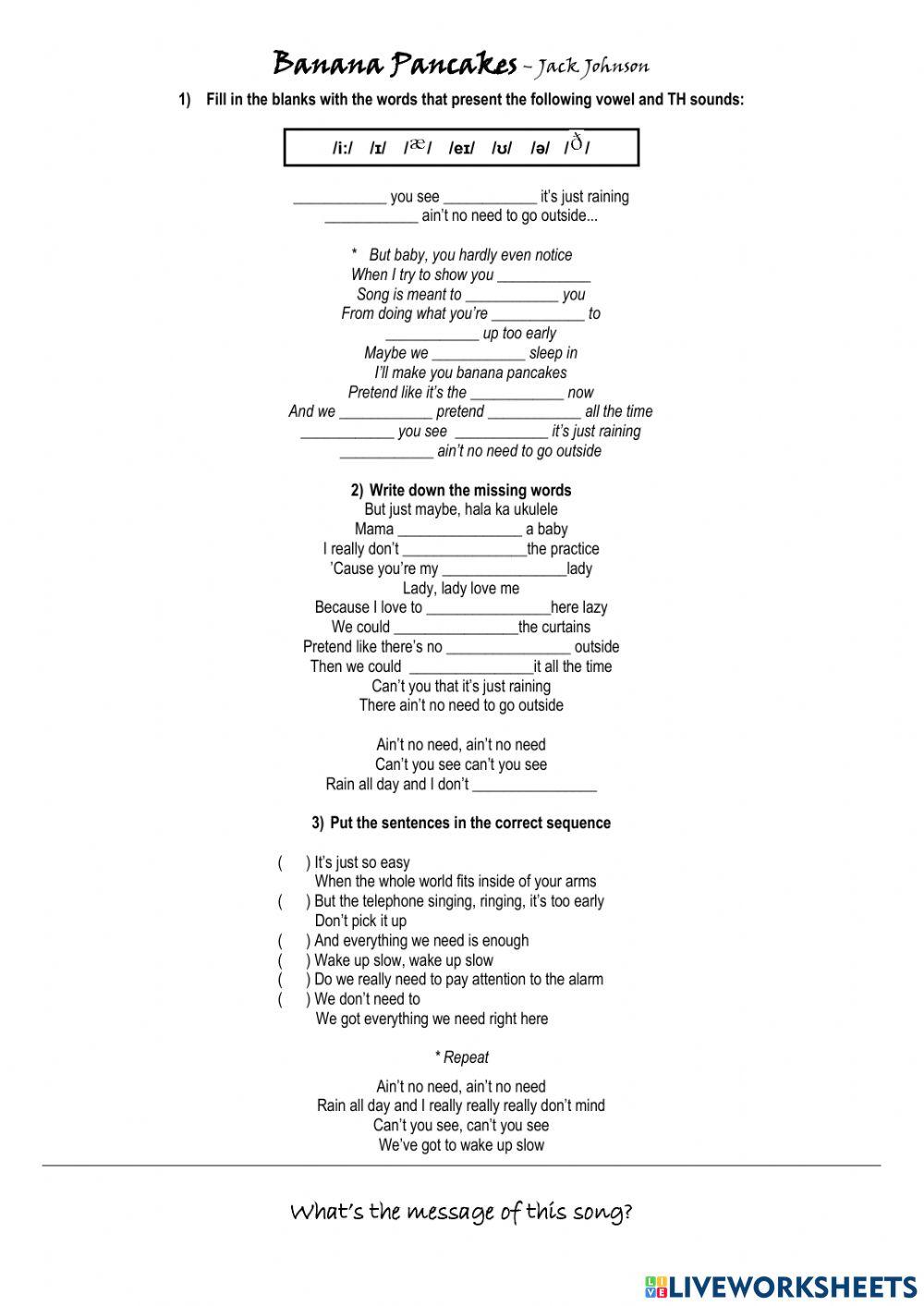 Banana Pancakes (Jack Johnson)