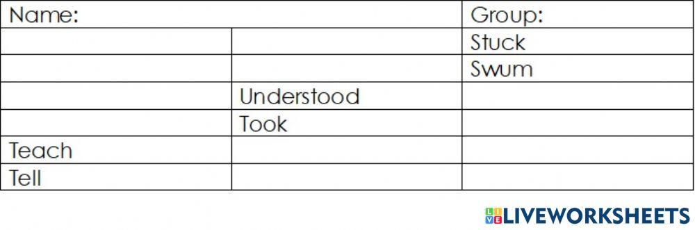 Irregular verb quiz 9