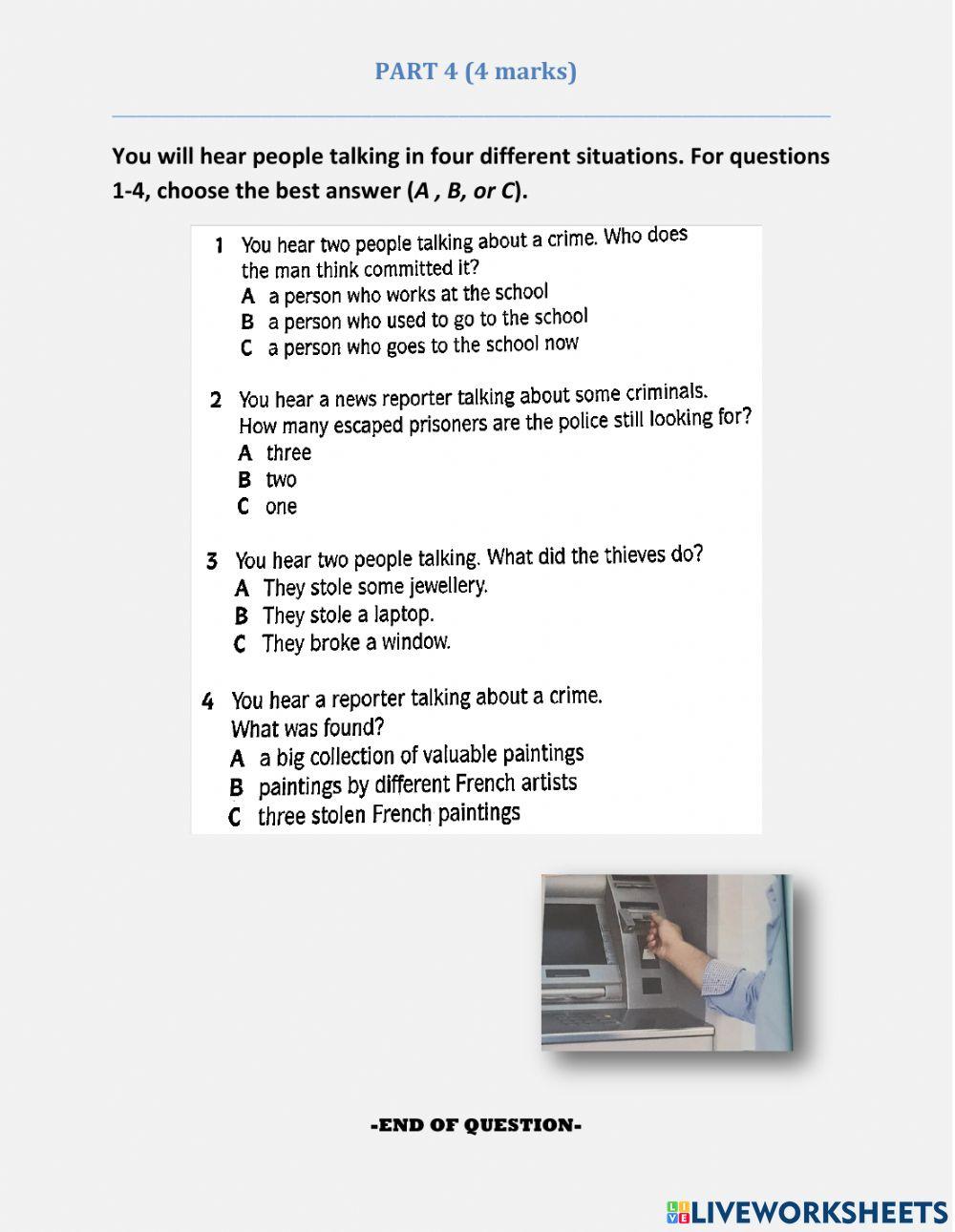 Form 5 pdpr listening test