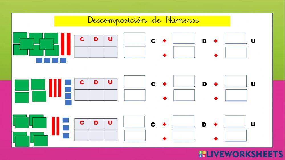 Descomposición de números