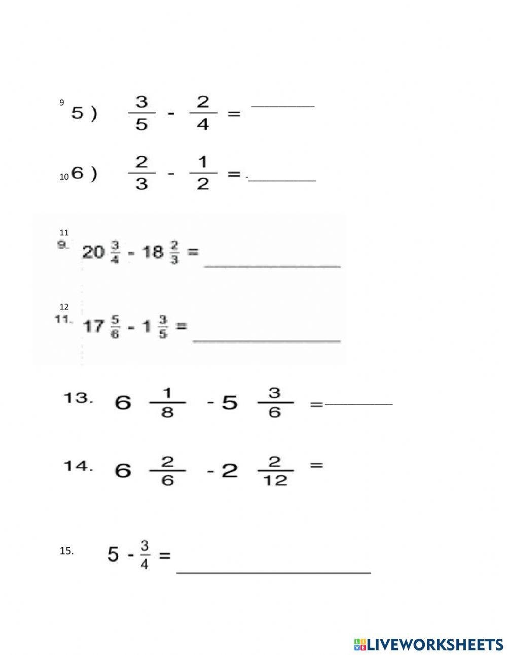 Mathematics online exercise for Grade 4 | Live Worksheets