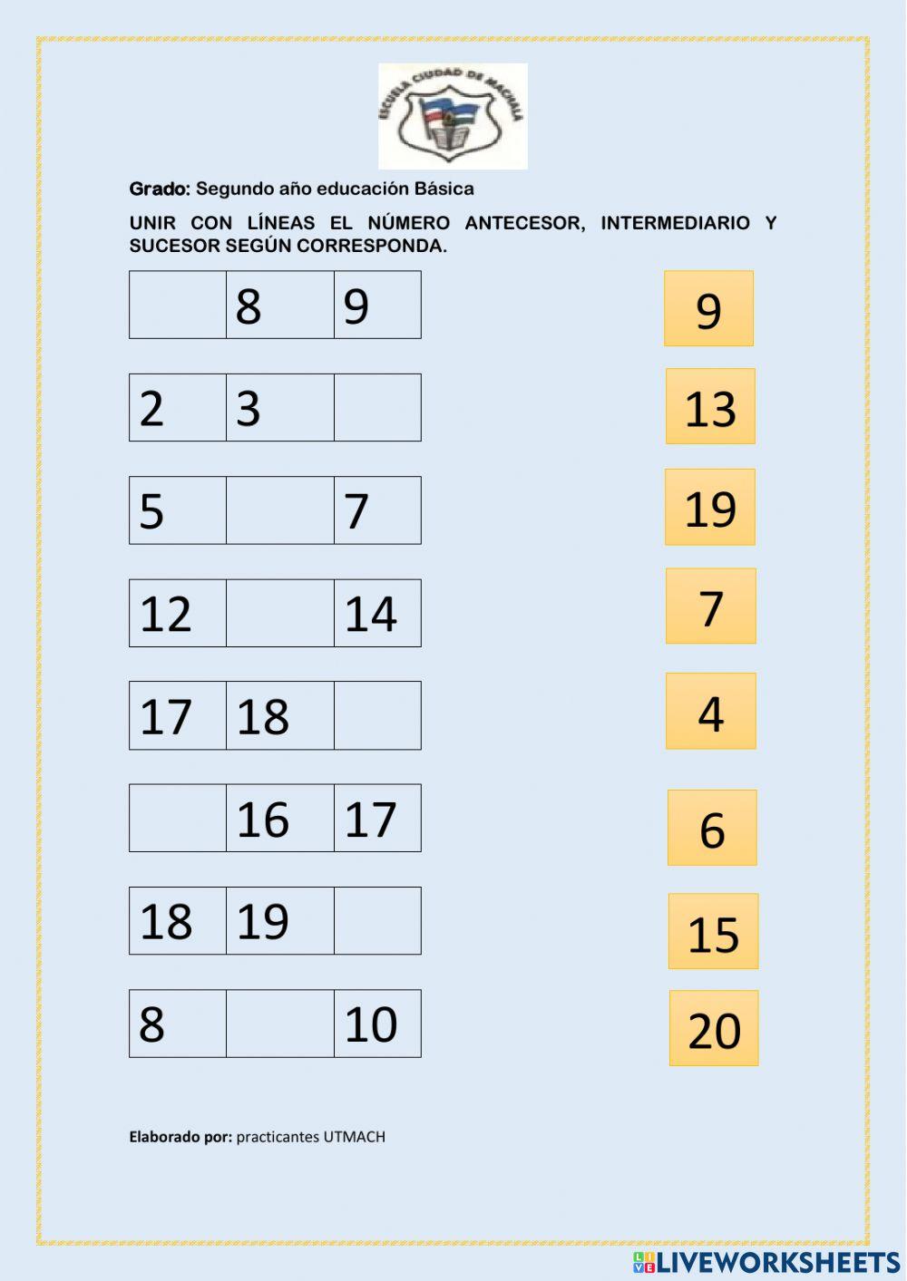 Antecesor, intermeiario,sucesor