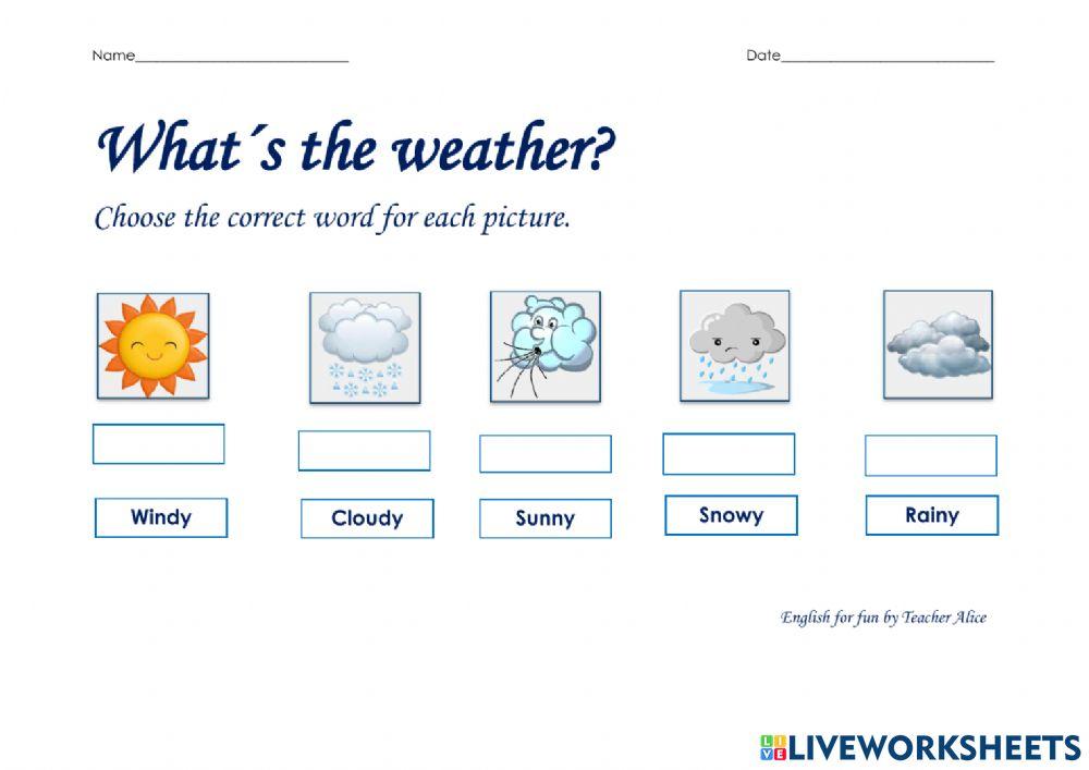 Practise weather vocabulary