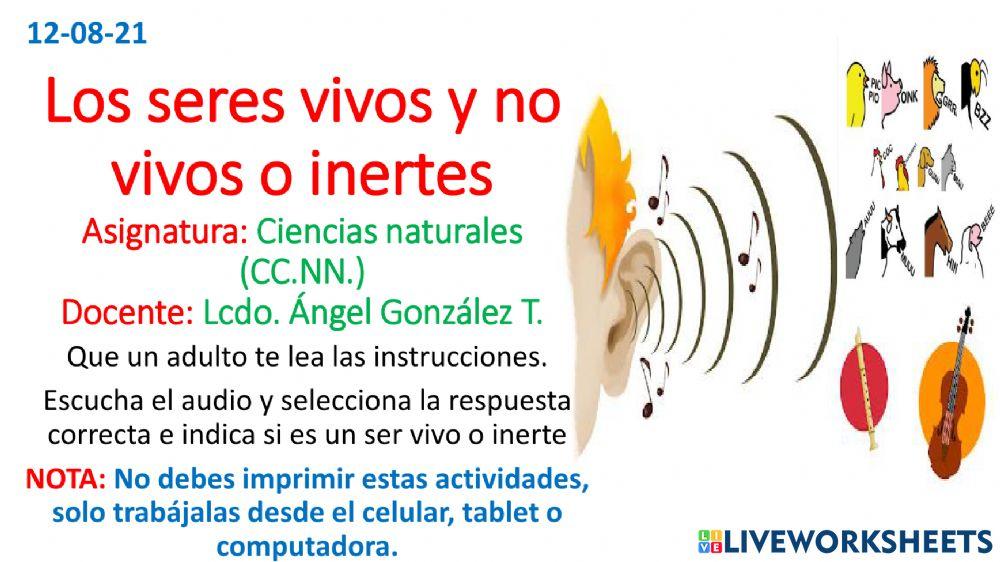 Seres vivos e inertes SONIDOS