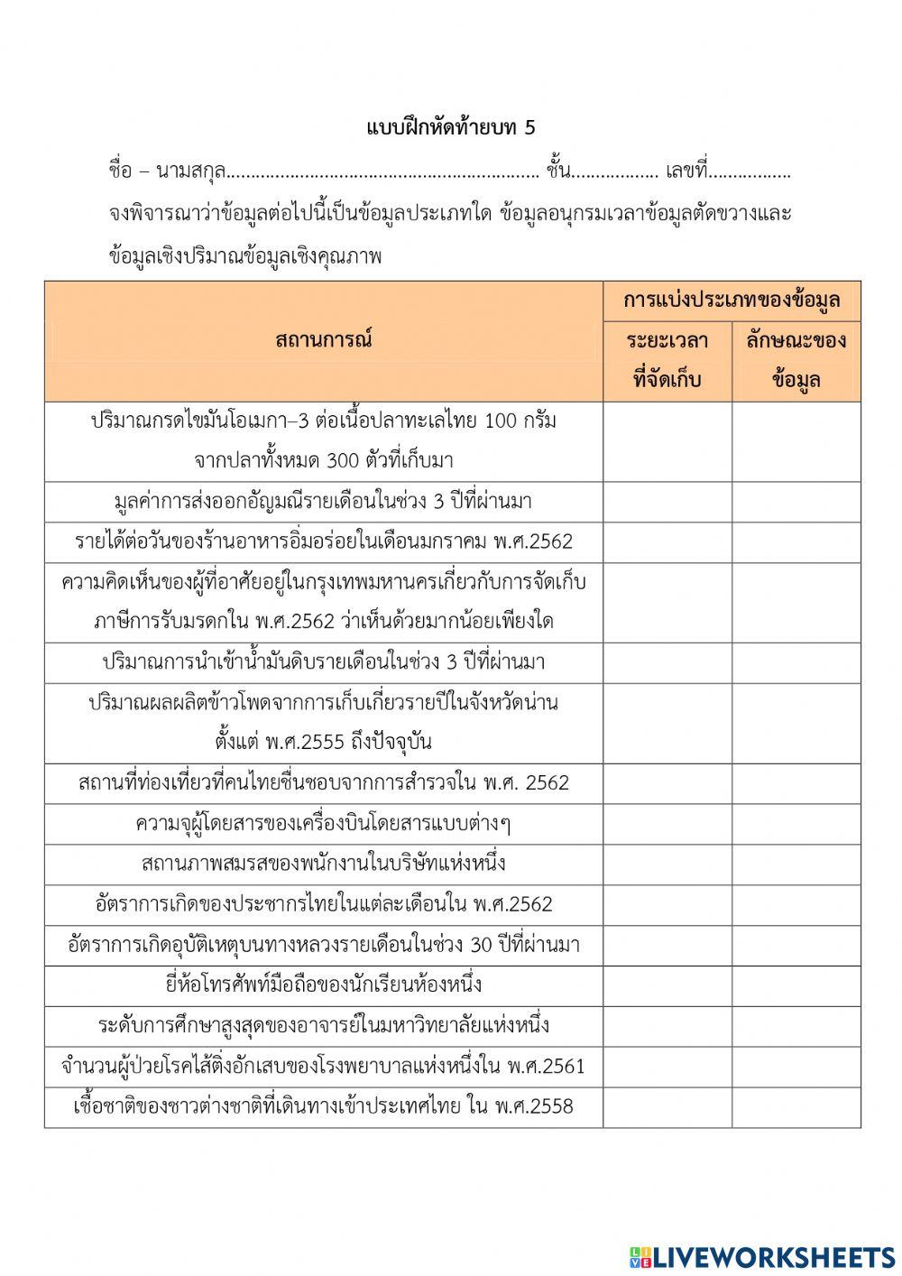 แบบฝึกหัดสถิติ 23