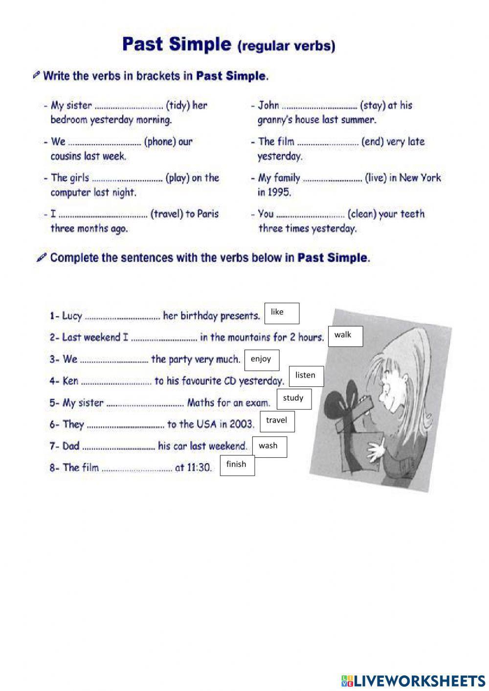 Past simpe: Regular verbs