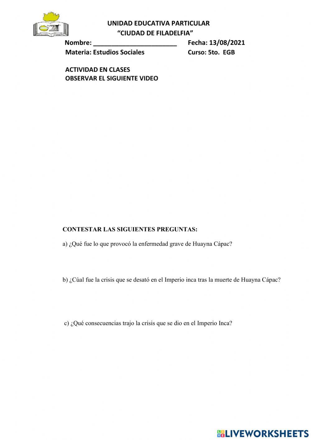 La caída del imperio inca