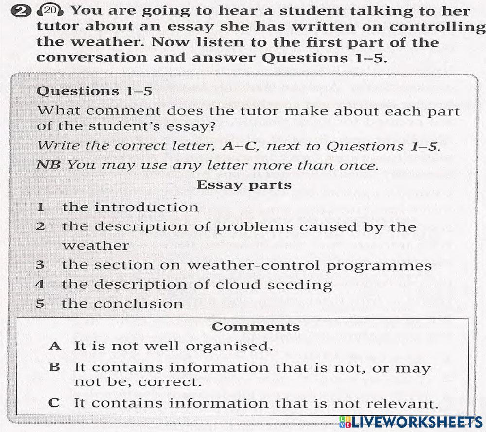 Listening 1 homework