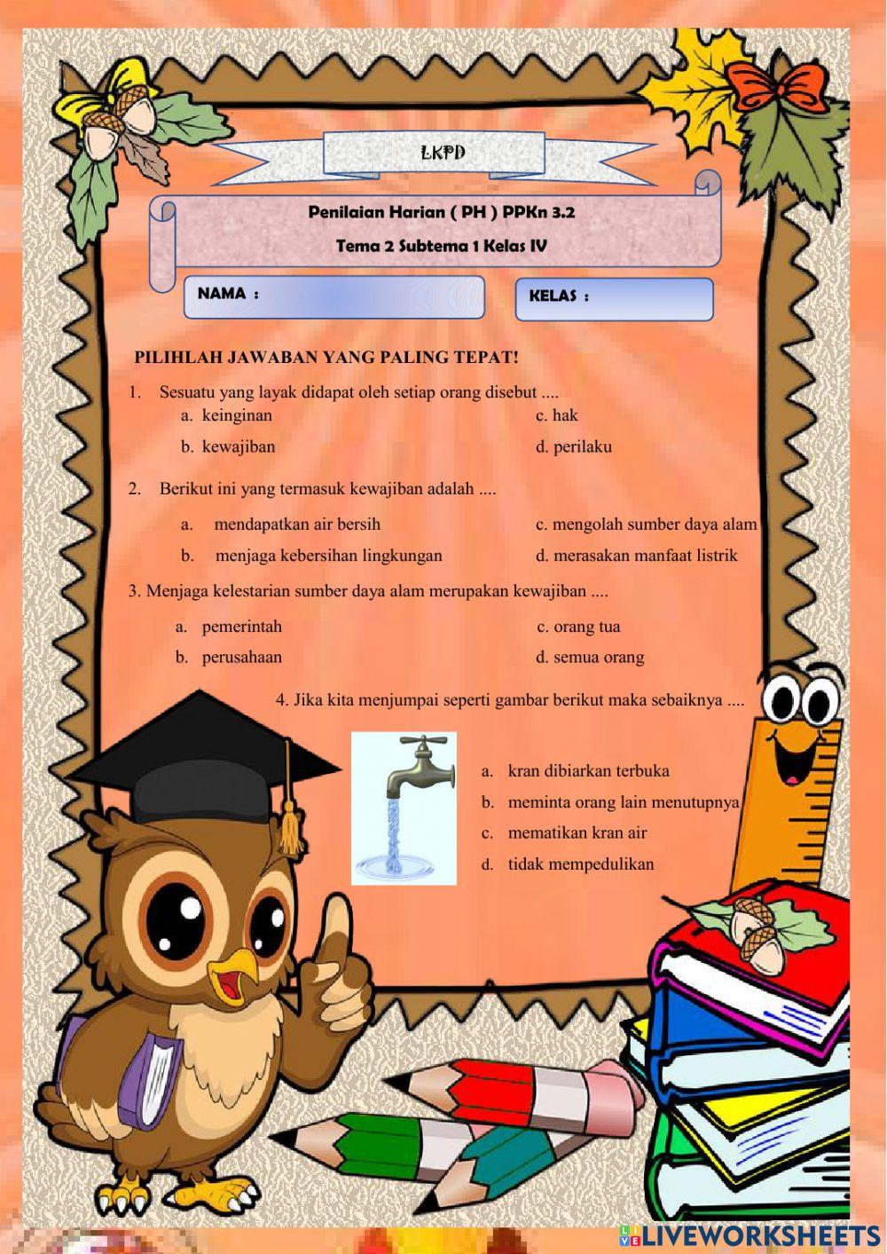 LKPD PH PPKn 3.2 TEMA 2 SUBTEMA 1