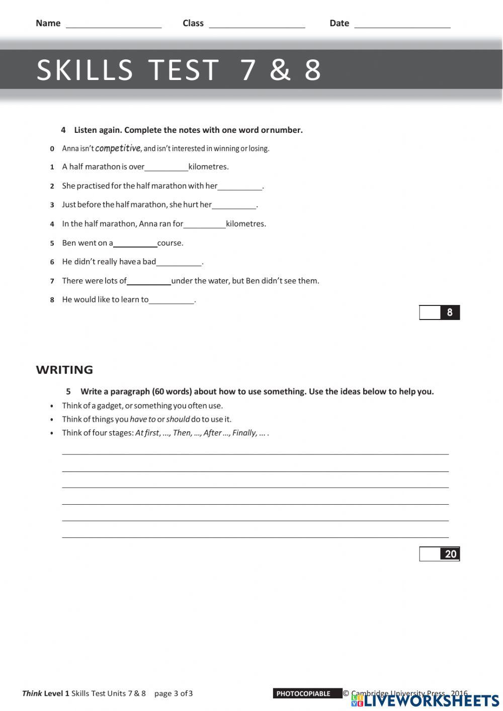 Think Test Elementary 1.2 (sem2)